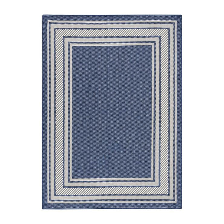 Nourison indoor outdoor rug border navy 183x274 cm (British brand)