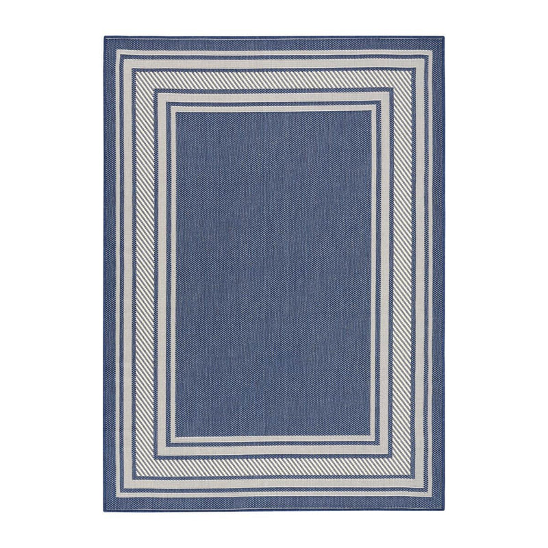 Nourison indoor outdoor rug border navy 183x274 cm (British brand)