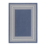 Nourison indoor outdoor rug border navy 183x274 cm (British brand)