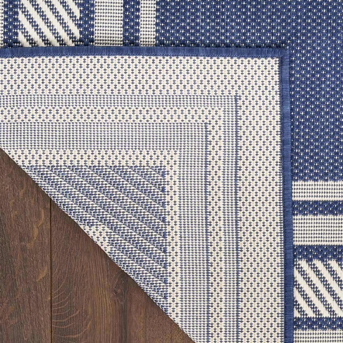 Nourison navy indoor outdoor rug (British brand)