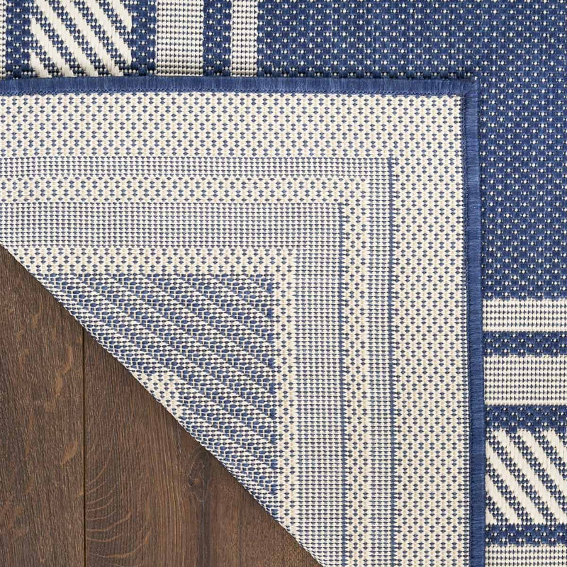 Nourison navy indoor outdoor rug (British brand)