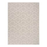 Nourison indoor outdoor rug geometric grey large 183x274 cm, imported from the UK