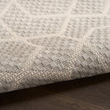 Nourison indoor outdoor rug geometric grey large 183x274 cm, imported from the UK