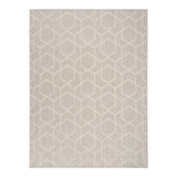 Nourison Horizon geometric grey indoor outdoor rug, imported from the UK