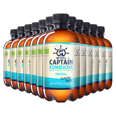 Holland & Barrett Captain Kombucha Original Bio-Organic Kombucha 12 x 400ml- Buy online at McGrocer