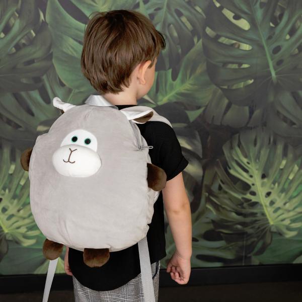 Cozy Noxxiez sheep travel pillow backpack, UK version