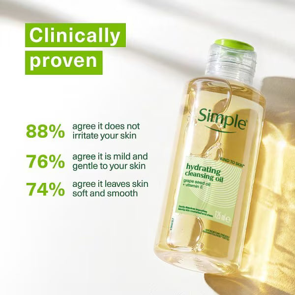 Simple Kind to Skin Hydrating Cleansing Oil 125 ml (British brand)