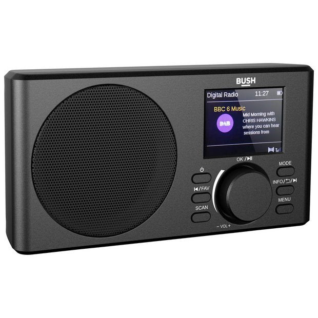 Bush DAB radio black portable with Bluetooth (British brand)