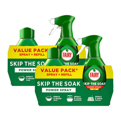 بخاخ Fairy Skip The Soak Power Spray 2x Spray 2x Refill 2600 مل من Costco UK - اشترِ عبر الإنترنت من McGrocer