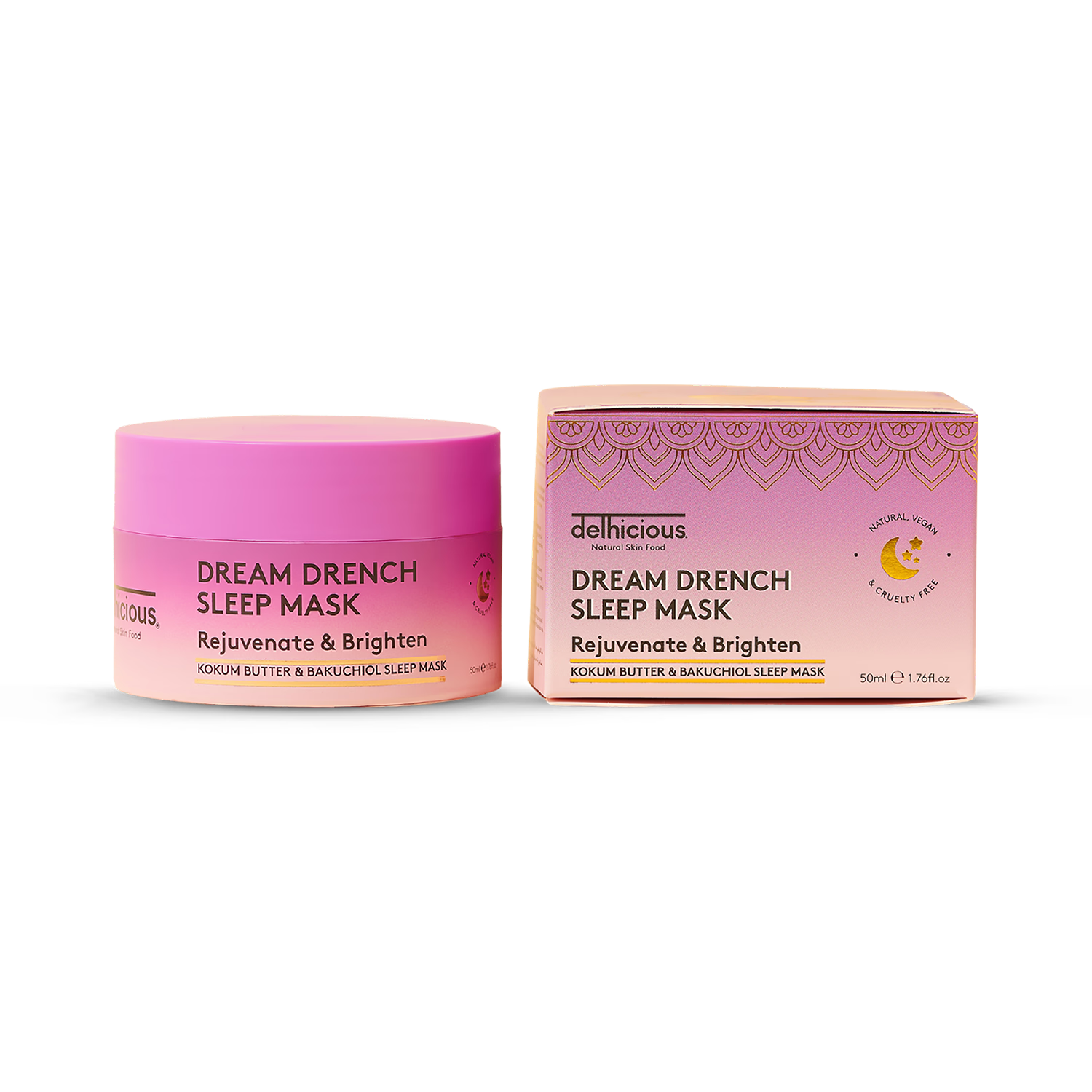 Delhicious Dream Drench overnight hydration sleep mask, UK version