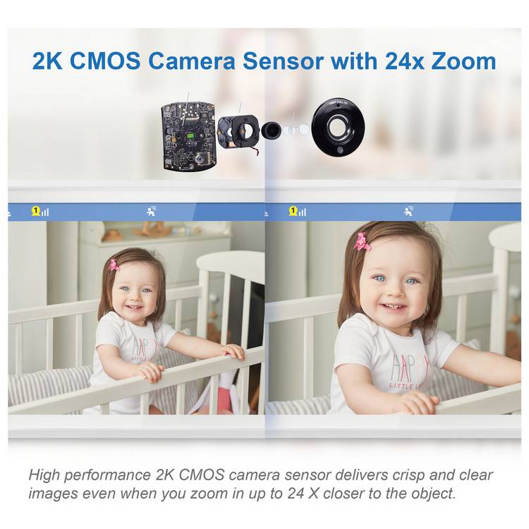 VTech HD smart baby monitor with pan tilt zoom, imported from the UK