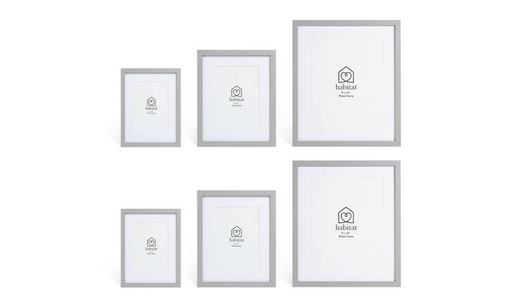 Habitat grey wooden picture frames mixed sizes, UK version