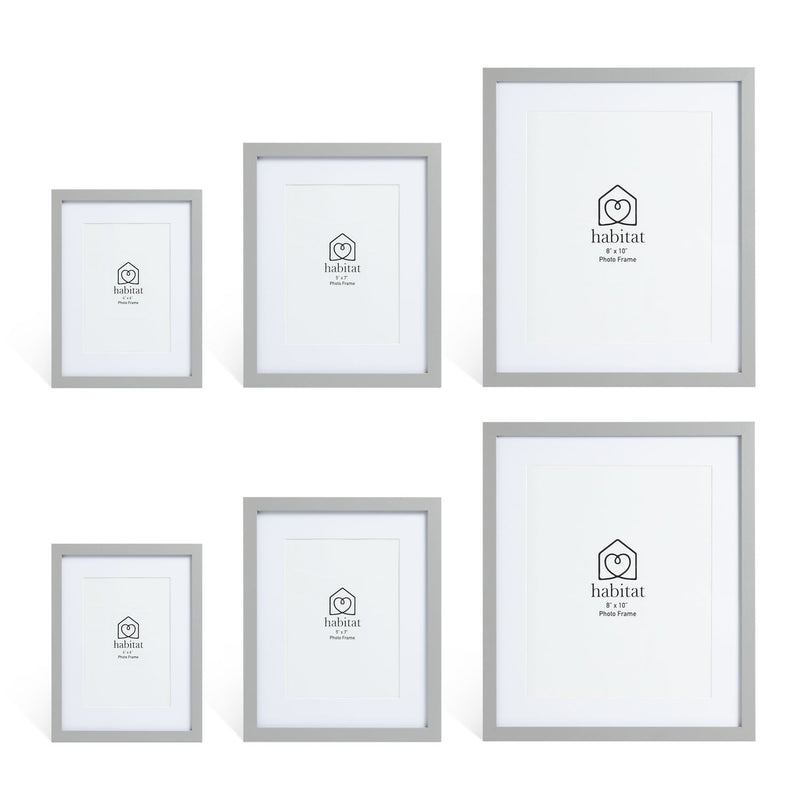 Habitat grey wooden picture frames mixed sizes, UK version