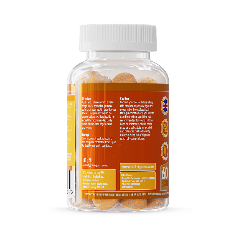 Nutrigums Turmeric Complex gummies 60 count - British product