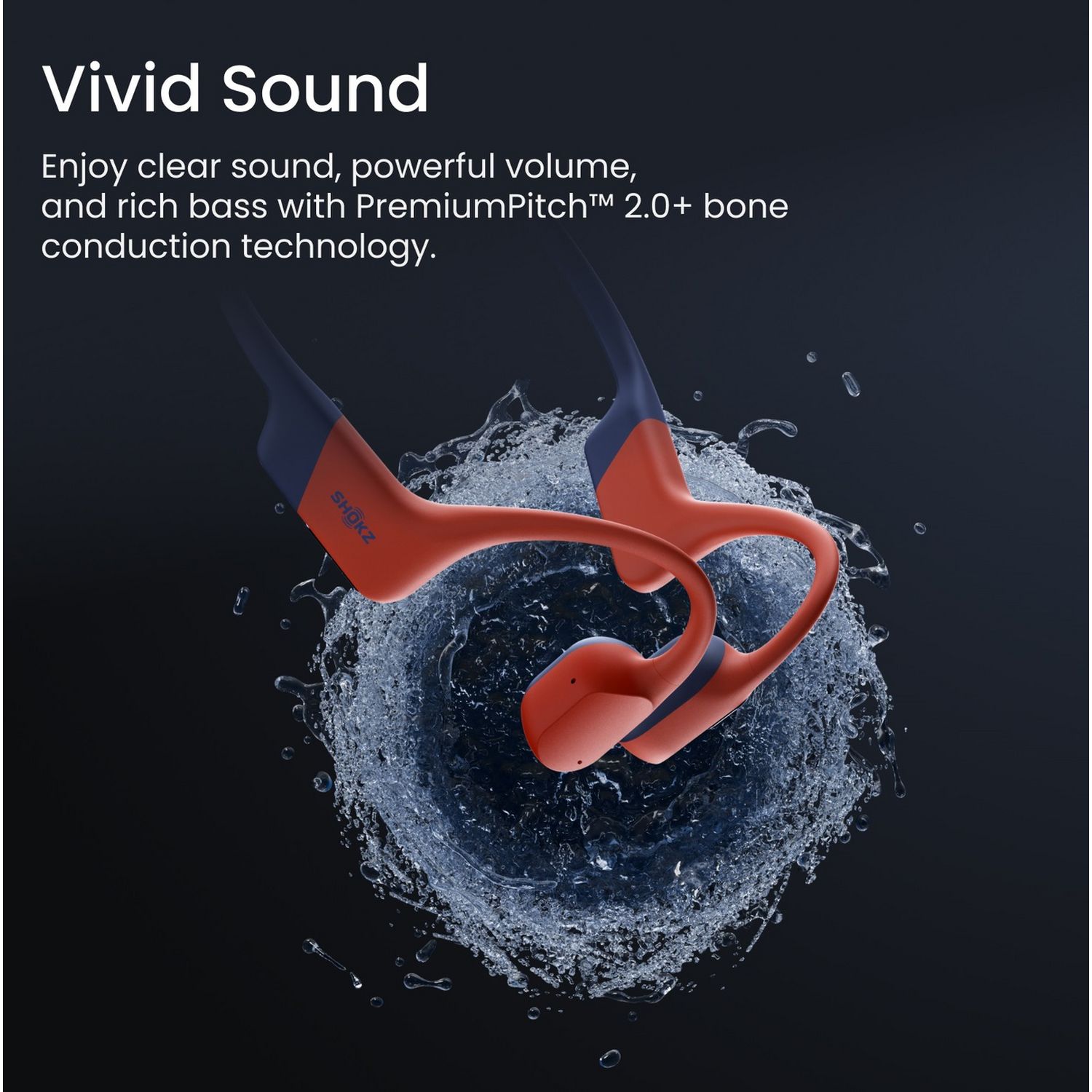Shokz OpenSwim Pro Red wireless headphones, UK version
