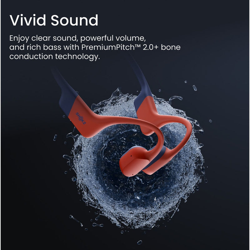Shokz OpenSwim Pro Red wireless headphones, UK version