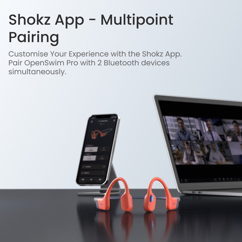 Shokz OpenSwim Pro Red wireless headphones, UK version