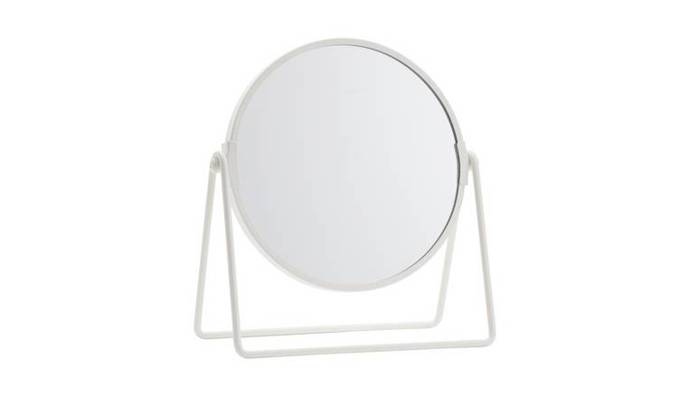 Argos Home white metal swivel mirror 21x19cm, UK version