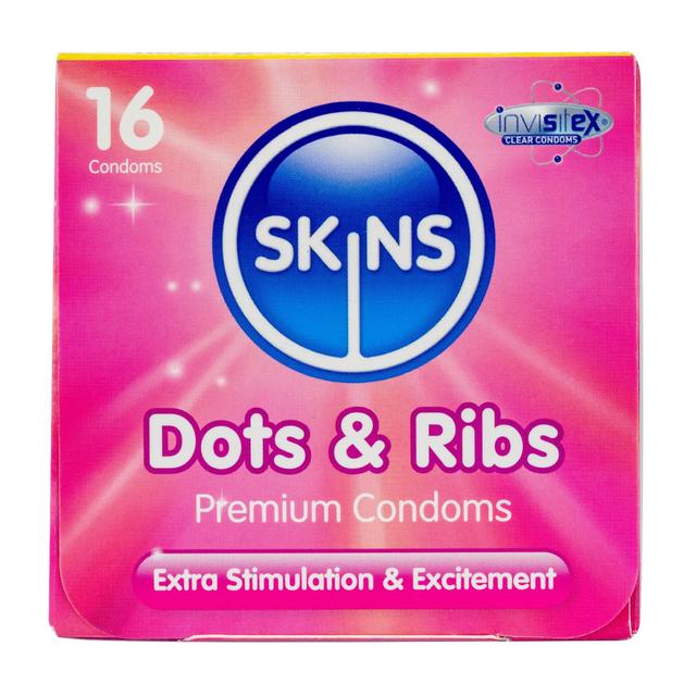 Skins Dots & Ribs Condoms   16 per pack