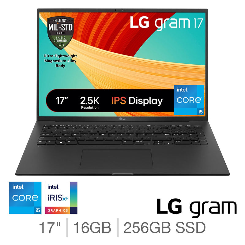 LG Gram 17 inch laptop Intel Core i5, imported from the UK