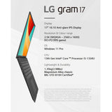 LG Gram 17 inch laptop Intel Core i5, imported from the UK