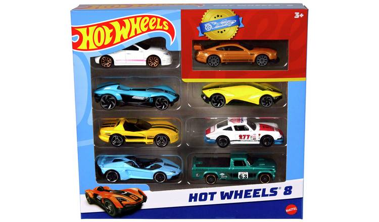 Hot Wheels car assortment 8-pack, imported from the UK