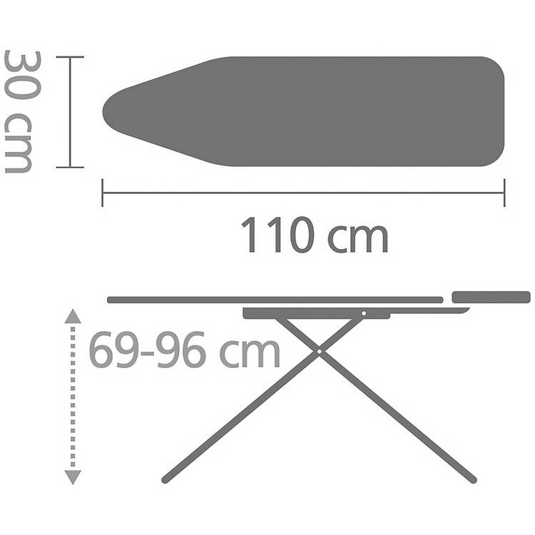 Brabantia ironing board denim blue 110x30cm, UK version