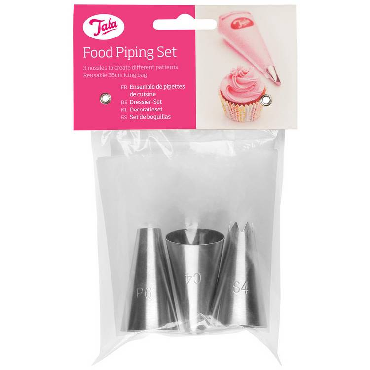 Tala food decorating set with three nozzles, imported from the UK