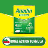 Anadin Original Aspirin Pain Relief Headache Caplets   16 per pack GOODS M&S   