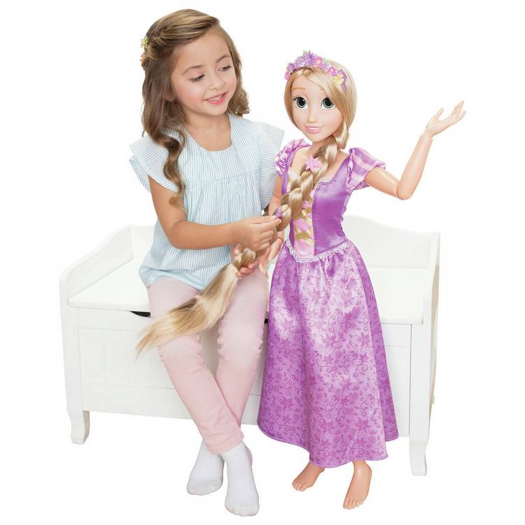 Disney Princess Rapunzel doll 86cm with braided hair, UK version
