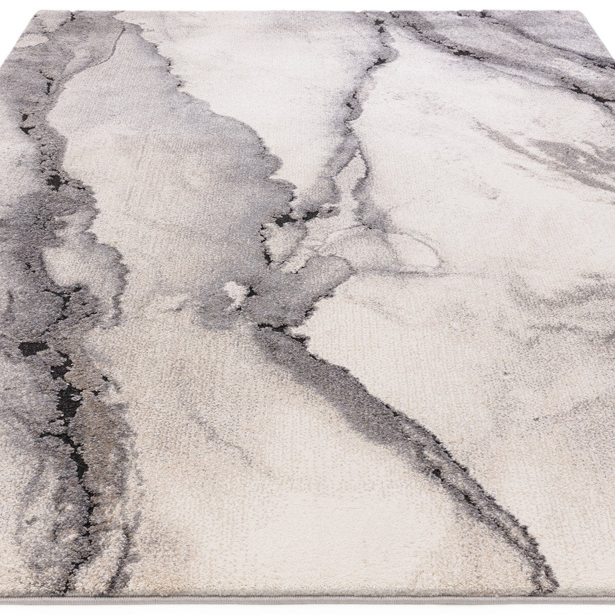 Asiatic Mirage Oasis grey rug with high-low pile, UK version