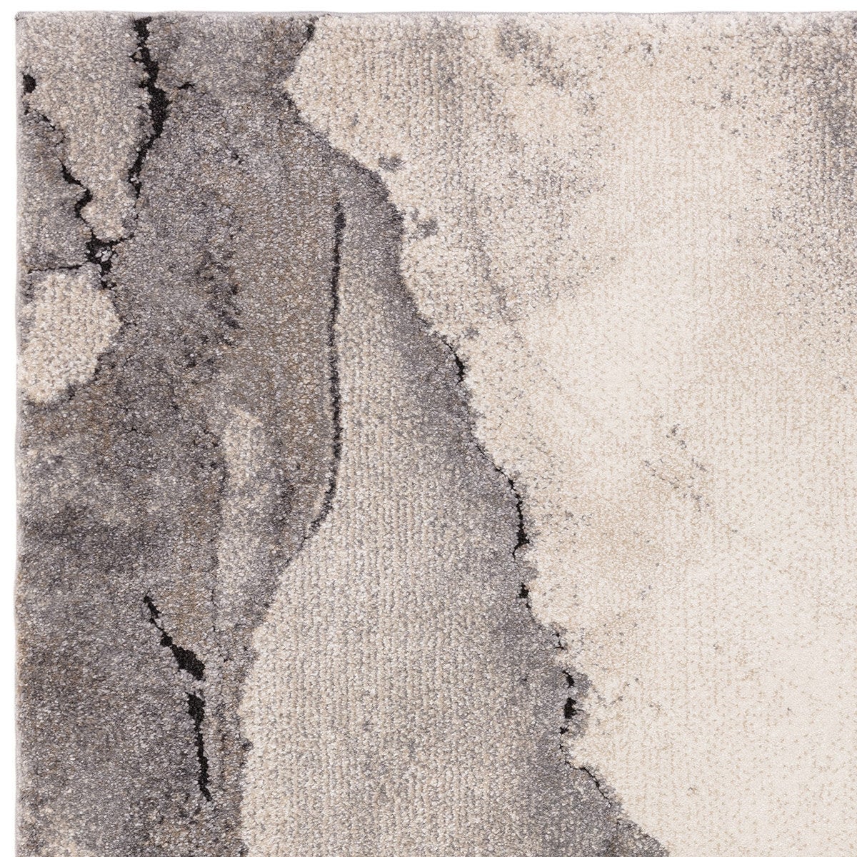 Asiatic Mirage Oasis grey rug with high-low pile, UK version