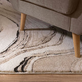 Asiatic Mirage quartz beige rug in two sizes, UK version
