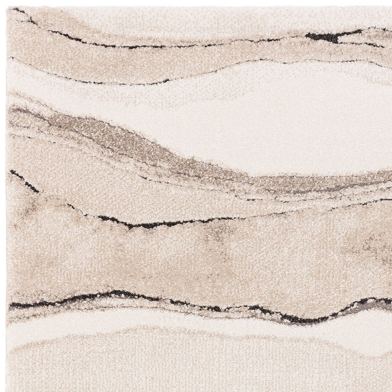Asiatic Mirage quartz beige rug in two sizes, UK version