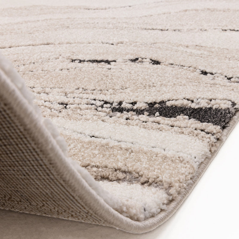 Asiatic Mirage quartz beige rug in two sizes, UK version