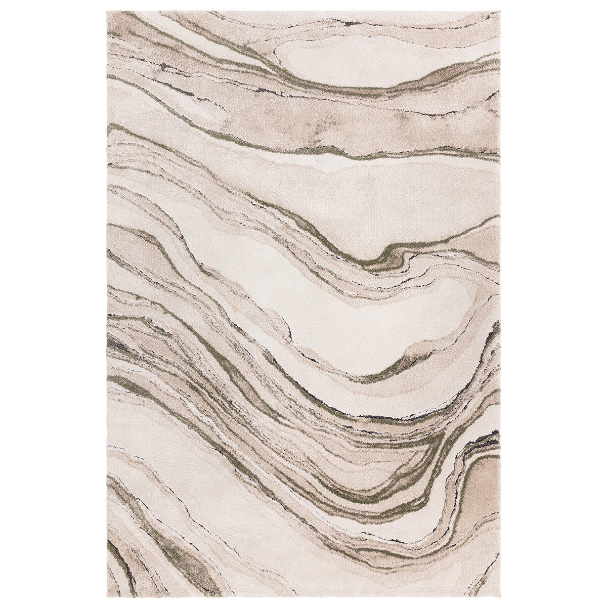 Asiatic Mirage Quartz Green rug in two sizes - British product