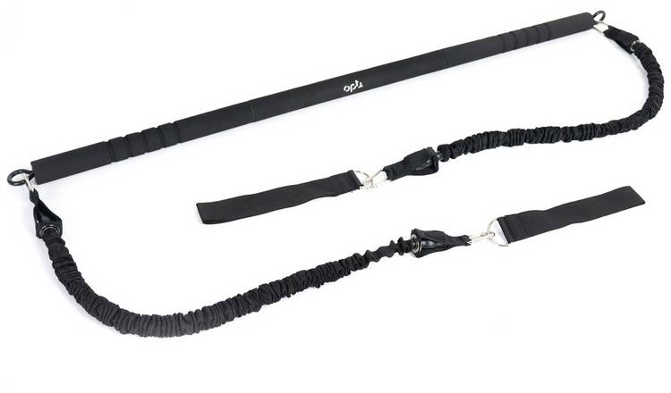 Opti resistance bar set with padded grip and fabric bands, UK version