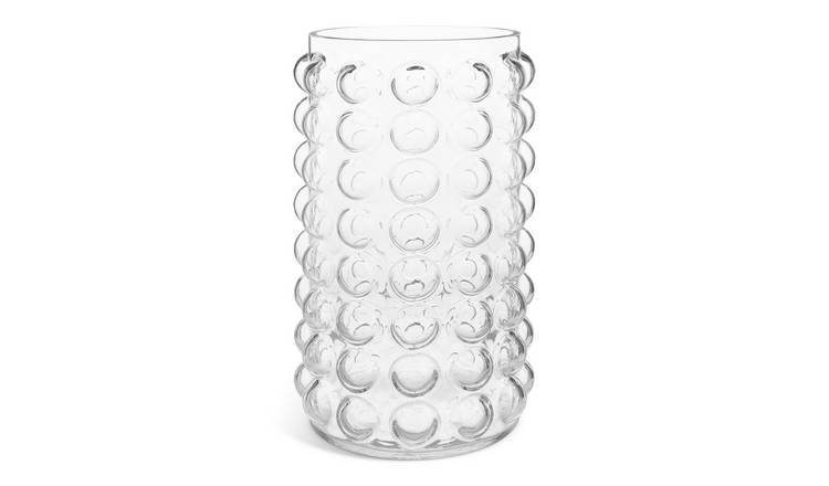 Habitat tall bobble glass vase 27.7cm, imported from the UK