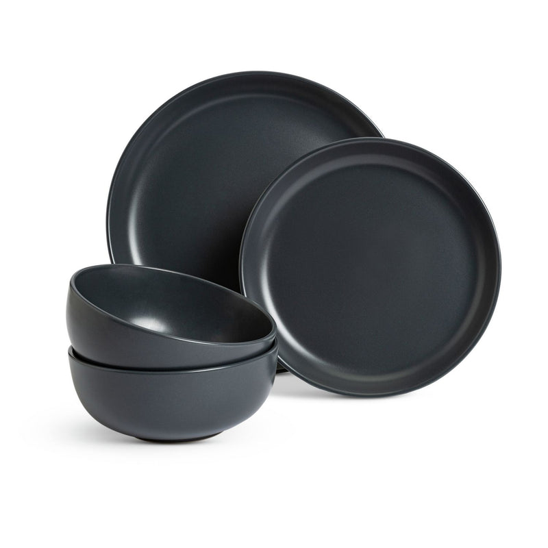 Habitat matte glaze stoneware dinner set in charcoal, imported from the UK