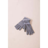 SVNX knitted gloves with plush detail in grey - British product
