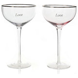 Amore Love Coupe Champagne Glasses set of 2 - British product