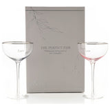 Amore Love Coupe Champagne Glasses set of 2 - British product
