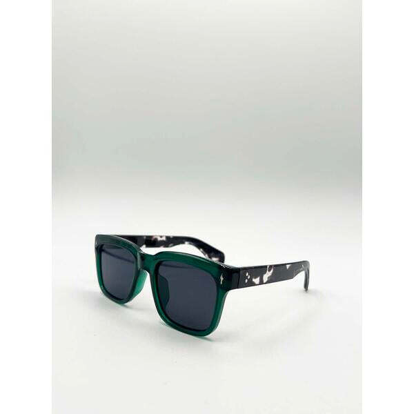 SVNX square sunglasses green black UV 400 - British product