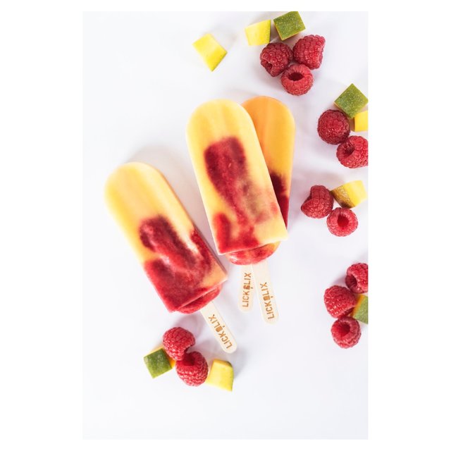 Lickalix Organic Mango Raspberry Swirl Ice Lollies   3 per pack GOODS M&S   