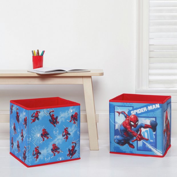 Disney Spiderman storage boxes pack of 2 30cm - British product