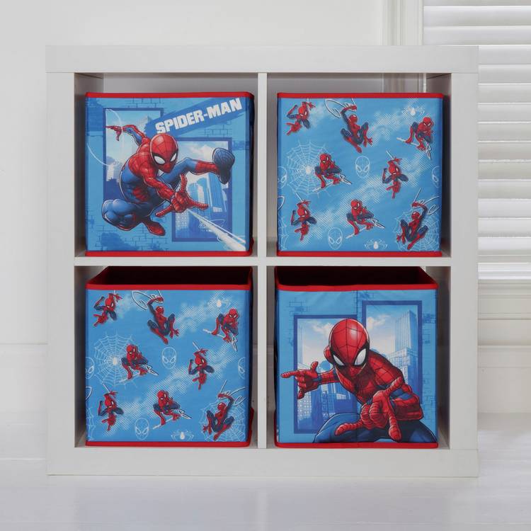 Disney Spiderman storage boxes pack of 2 30cm - British product