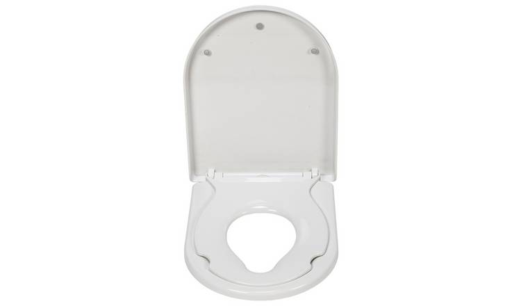 Croydex white Hillier D Shaped family toilet seat - British product