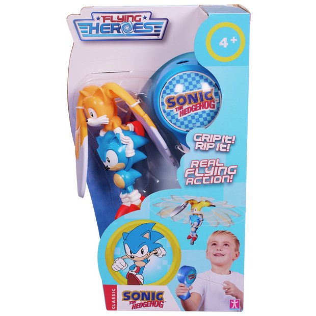 Flying Heroes Sonic & Tails action figures with rip-cord, UK version