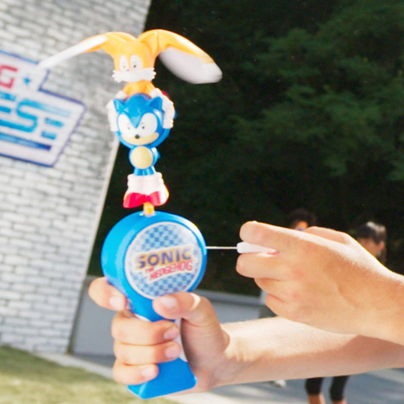 Flying Heroes Sonic & Tails action figures with rip-cord, UK version