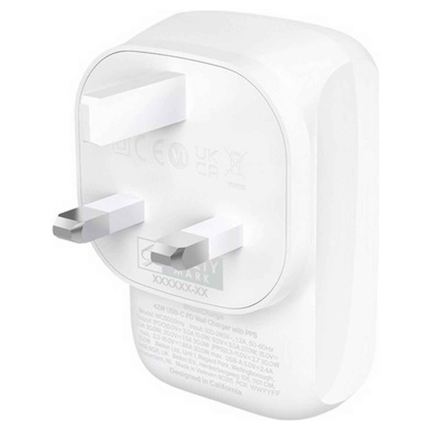 Belkin dual port USB C and USB-A charger 42W - British product